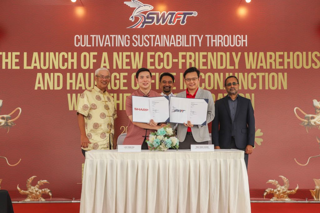 Swift Haulage Berhad Launches Eco-Friendly Warehouse and Haulage Office in Westport, Signs Integrated Logistics Services Agreement with Sharp Electronics Malaysia